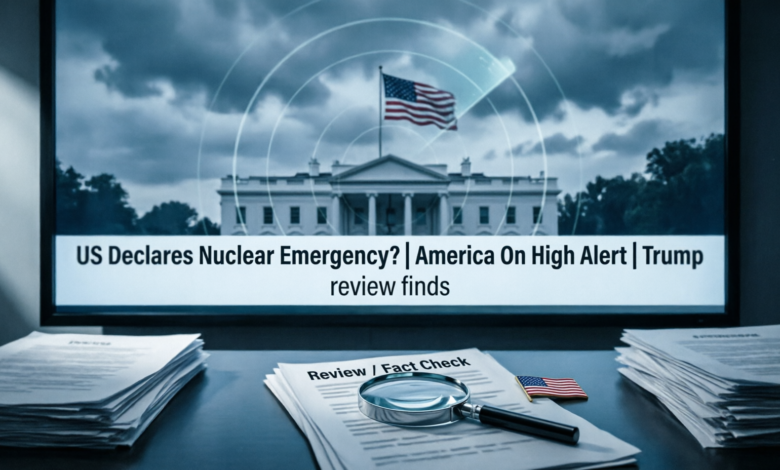 US Declares Nuclear Emergency? | America On High Alert | Trump', review finds