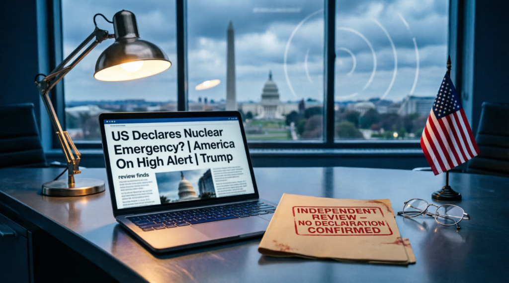 US Declares Nuclear Emergency? | America On High Alert | Trump', review finds