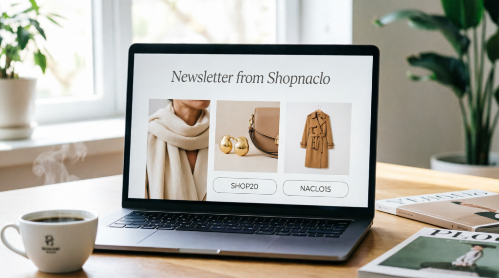 newsletter from shopnaclo