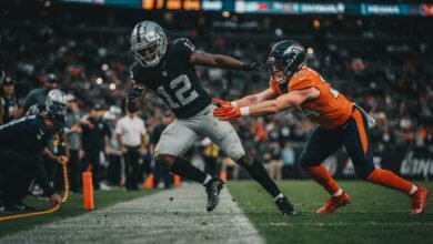 las vegas raiders vs denver broncos match player stats